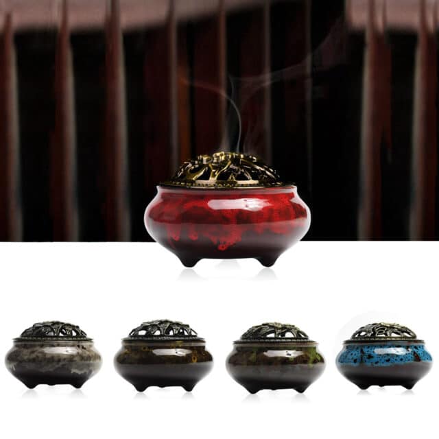 Brass Tealight Resin Incense Burner Druid Alchemy