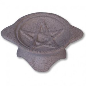 Ceramic Charcoal Burner with Pentagram Design
