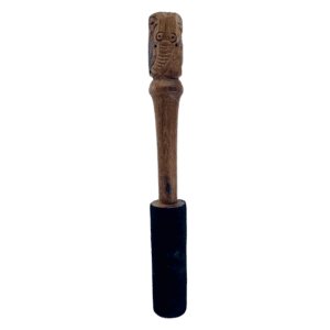 Tibetan WOODEN STRIKER w FELT Carved Elephant 23cm